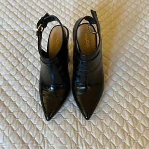 ALDO LEGILADIA SLING BACK MULE IN BLACK